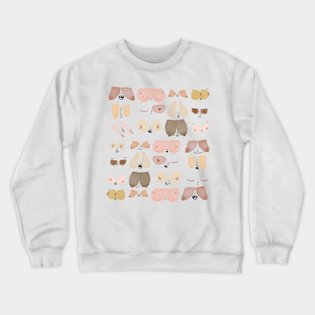 Every flavour Boobs Crewneck Sweatshirt by Gummy Illustrations